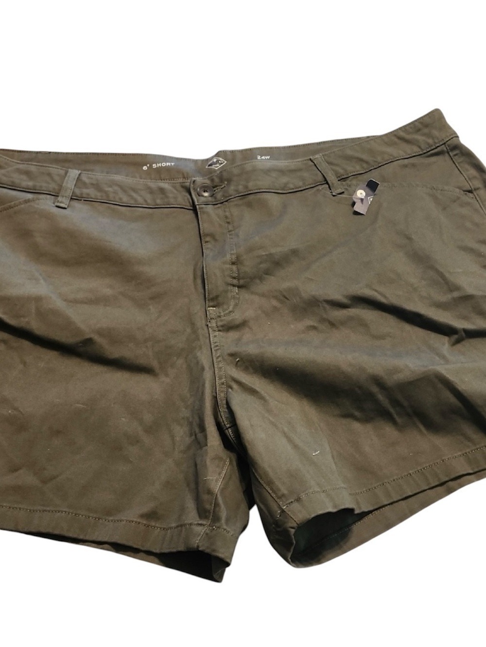 St. John's Bay Olive Green Cotton Blend Bermuda Shorts